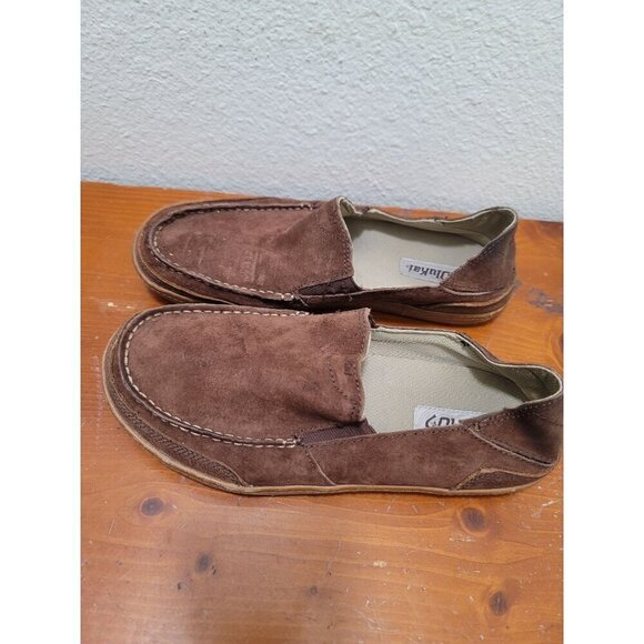 Olukai Men's Brown Suede Leather Slip-On Loafers Size 8.5 - Picture 4 of 9